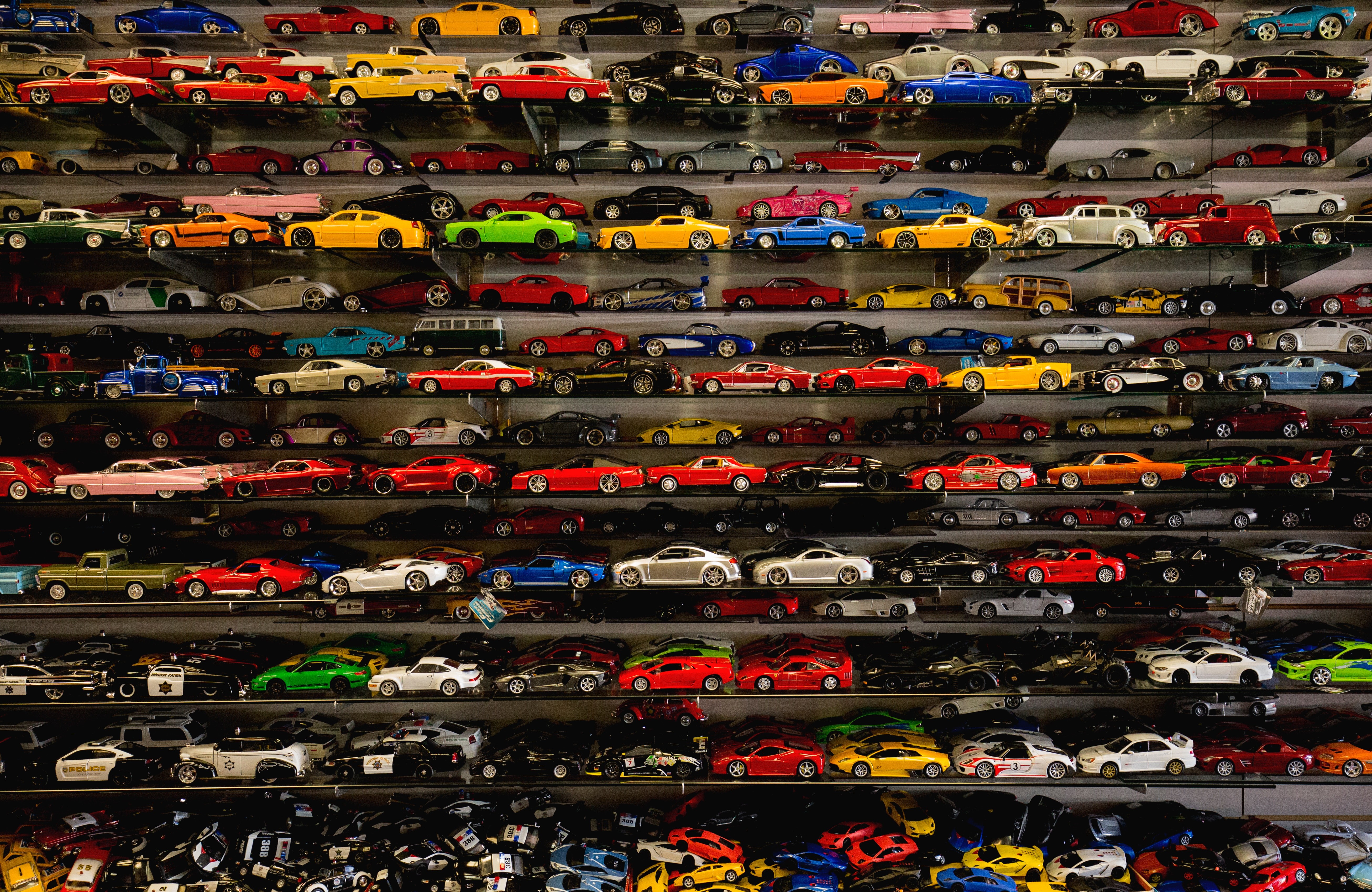 a collection of miniature toy cars