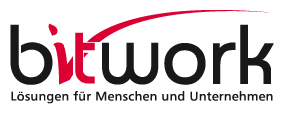 Das Bild zeigt einen schwarzen bitwork Schriftzug. Das Beratungsunternehmen bitwork ist ein Partner von DATAROCKET
