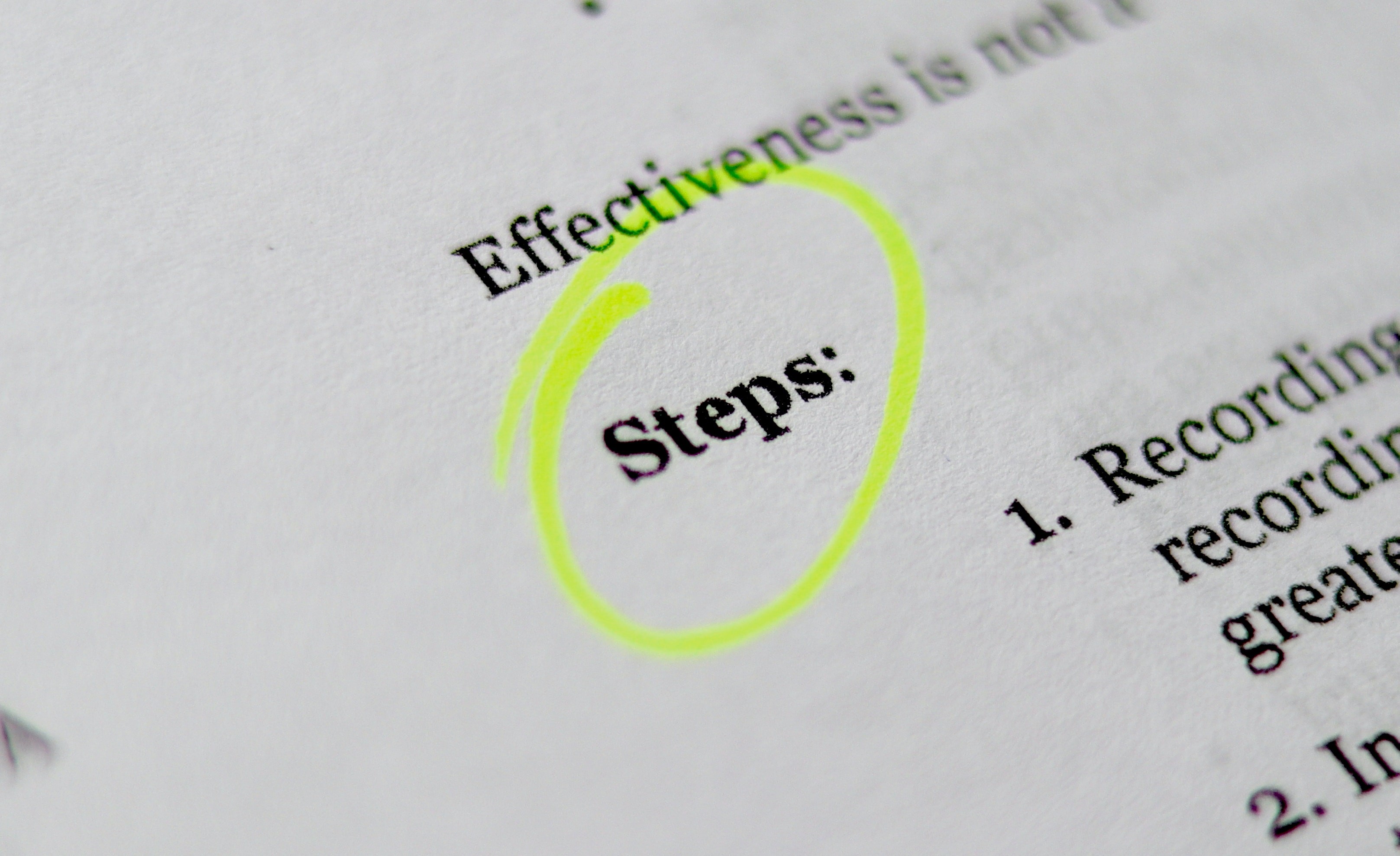 mit Textmarker hervorgehobener Text