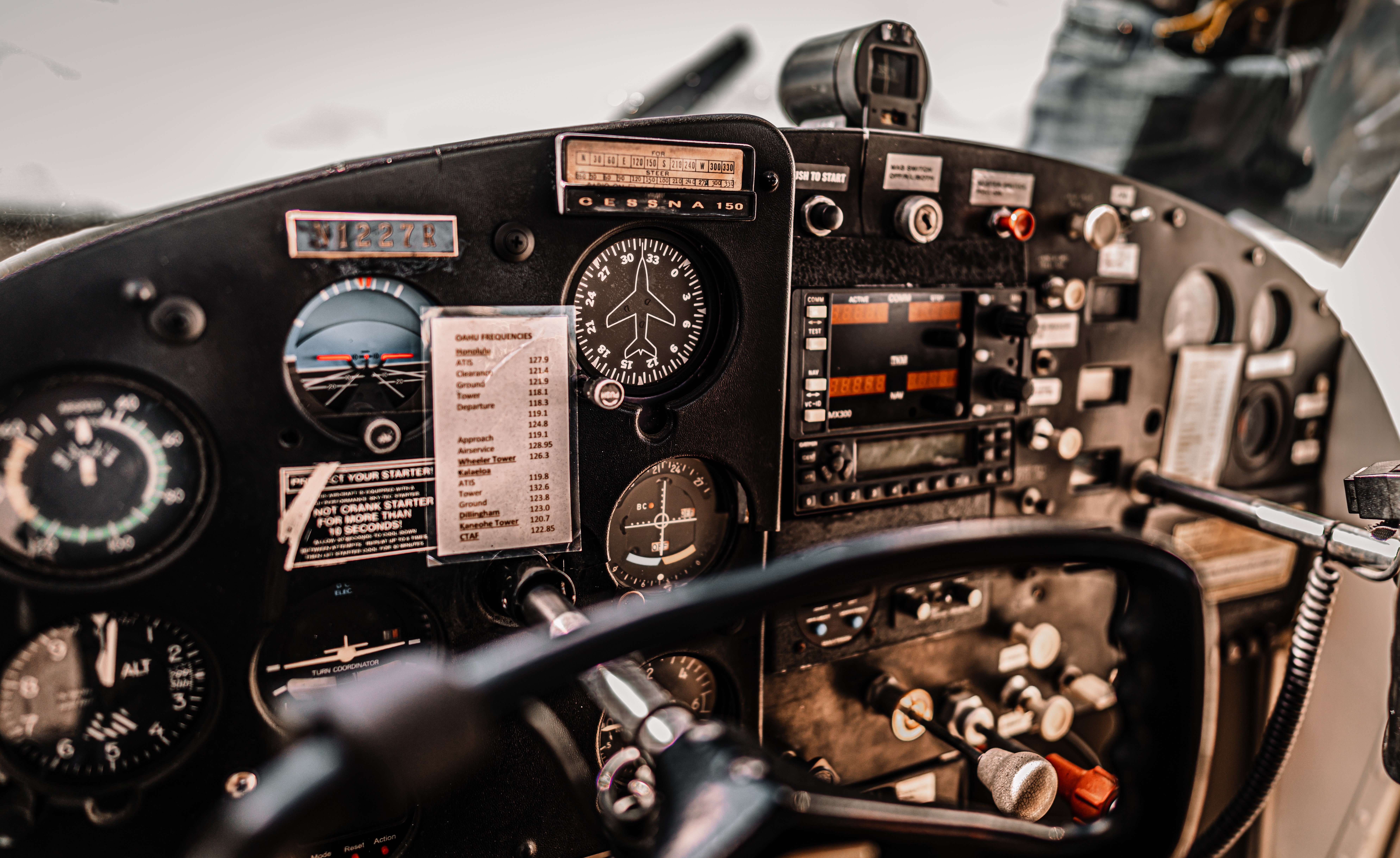 Das Cockpit eines Flugzeugs